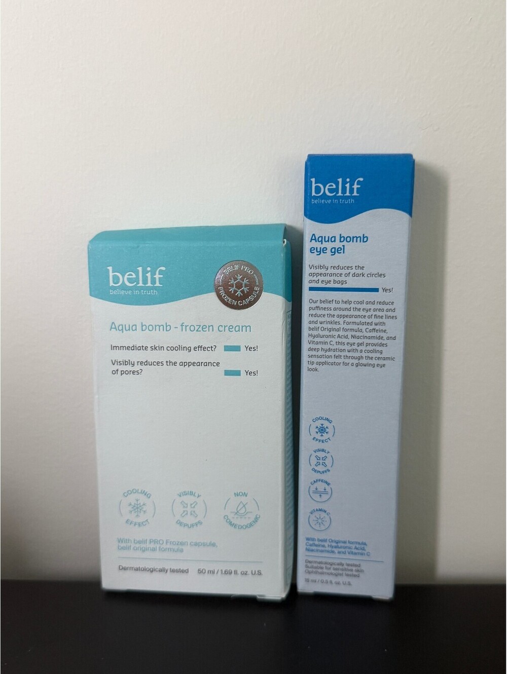 belif Aqua Bomb frozen cream and eye gel duo
